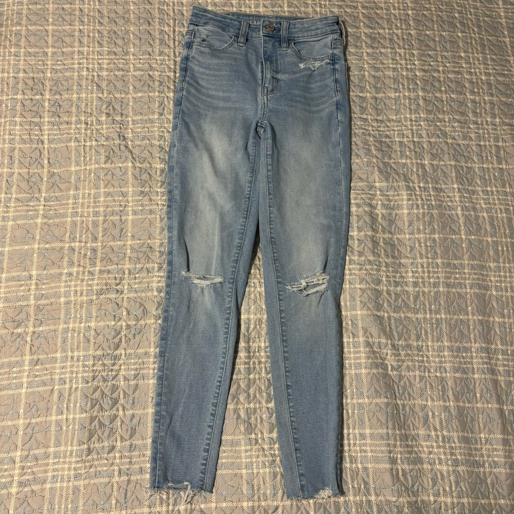 American Eagle Outfitters Blue Skinny Jeans, size 000.